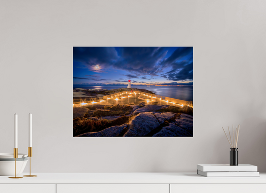 20 x 15″, Photo Print Under Acrylic Glass Peggy's Cove Moonrise